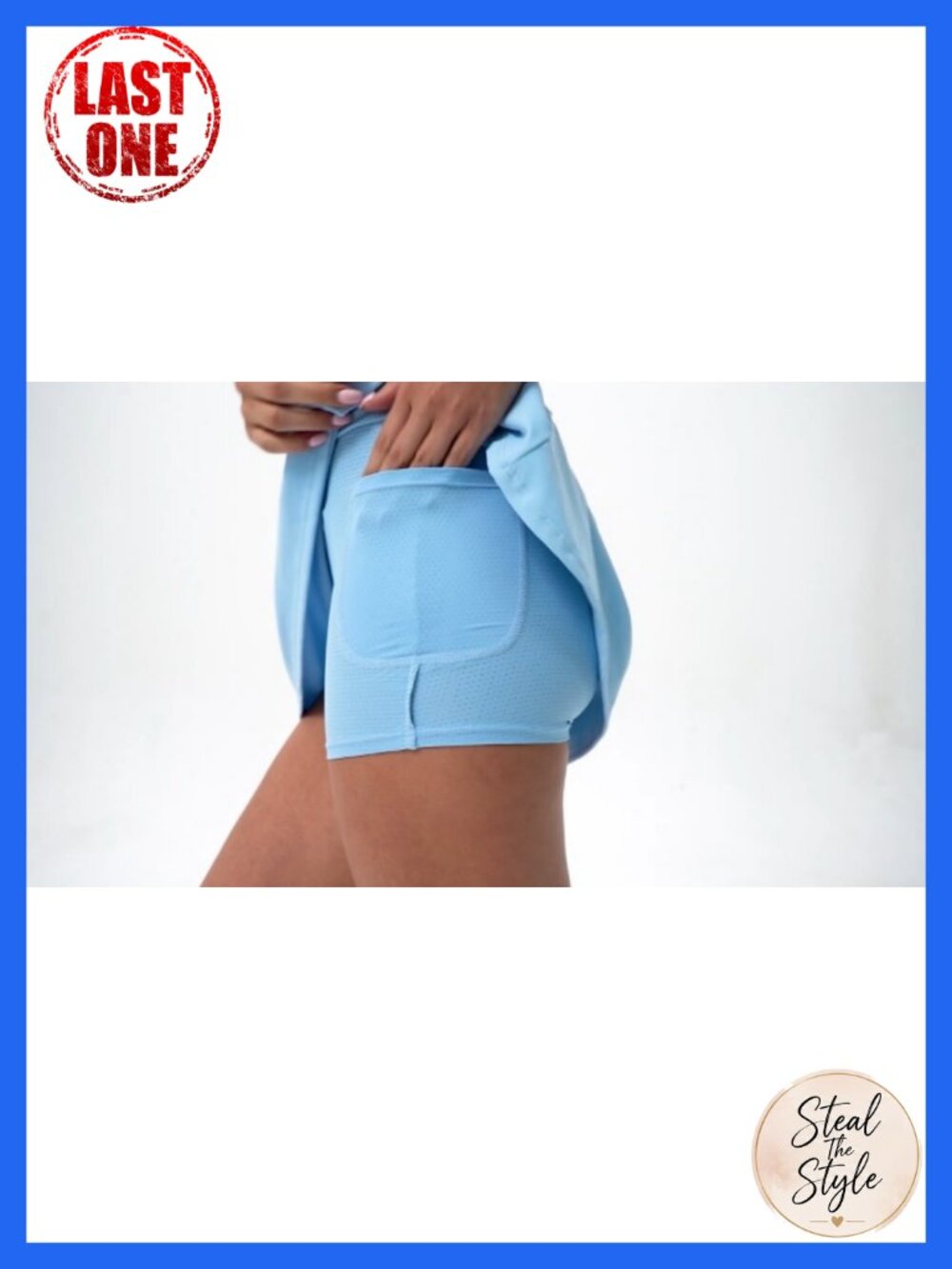 Women's Sleeveless Tennis Dress Built-in Shorts Golf Athletic Dress with Pockets - Picture 6 of 6